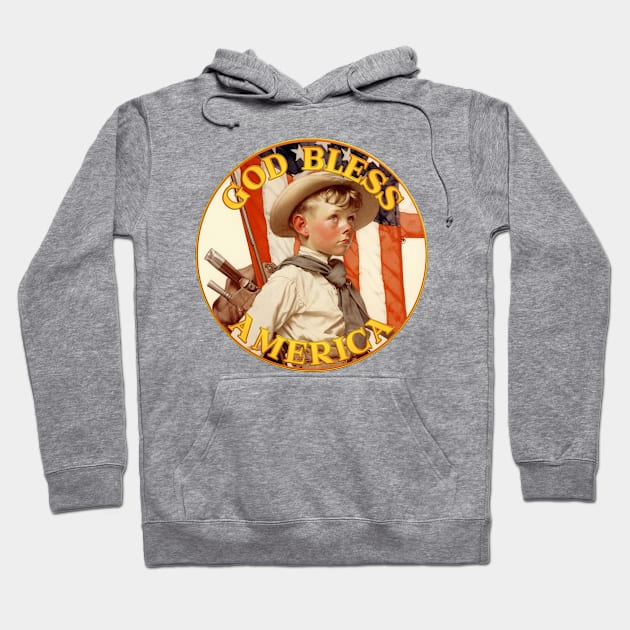 God Bless America with Boy Scout Hoodie by Mythologica